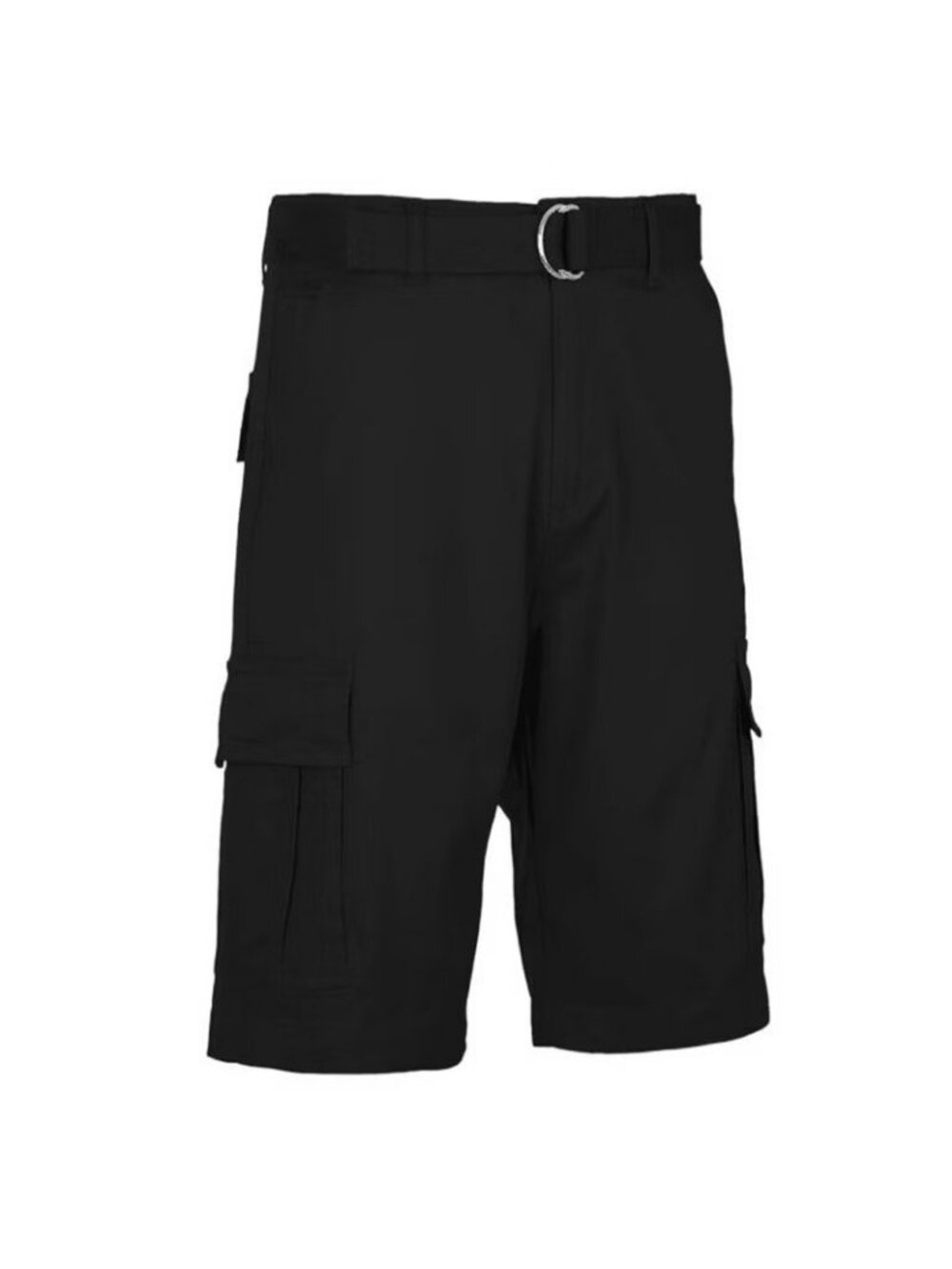 GALAXY by Harvic Men's Size 32 Black Cargo Shorts with Belt Cotton MSRP $68